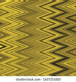 Golden Chevron Vector Pattern Bold Zigzag Print with Ethnic Tribal and Retro Motif 