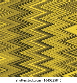 Golden Chevron Vector Pattern Bold Zigzag Print with Ethnic Tribal and Retro Motif 