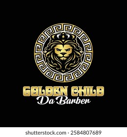 Golden Child Da Barber Luxury Logo