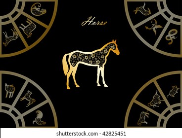 Golden chinese horoscope. Horse