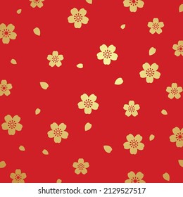 Golden chinese pattern, Sakura Wallpaper, japanese
 background.
