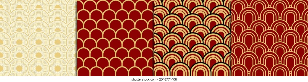 Golden Chinese set pattern collection