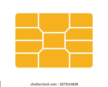 The Golden Chip Card. Isolated Vector illustration
