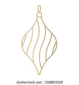 golden chrismas ball- vector illustration