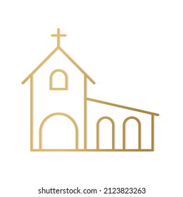 golden christian, catholic church icon- vector illustration