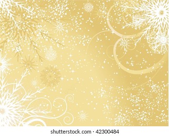 Golden Christmas background