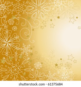 Golden christmas background