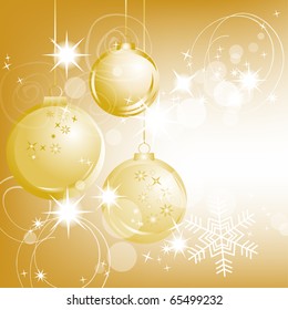 Golden Christmas background