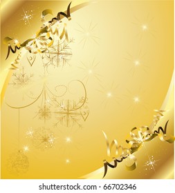 Golden christmas background
