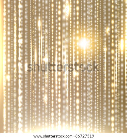 Golden christmas background for abstract xmas design, EPS10 vector.