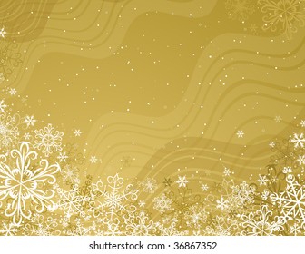 golden christmas background, vector illustration