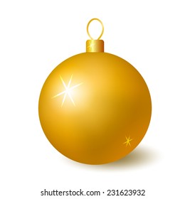 Golden christmas ball