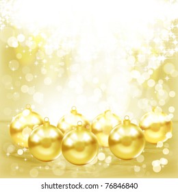 Golden Christmas balls.
