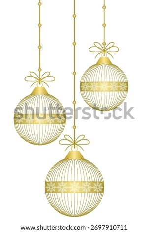 golden christmas balls vector eps