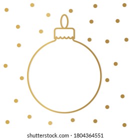 golden christmas baubble- vector illustration