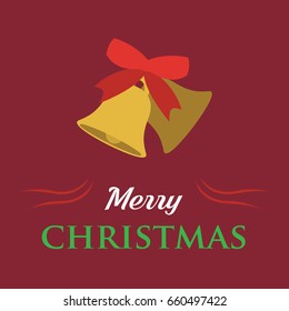 golden christmas bell vector background