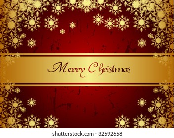 golden christmas card
