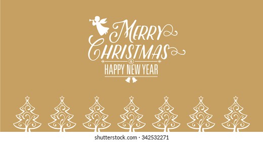 Golden Christmas Card