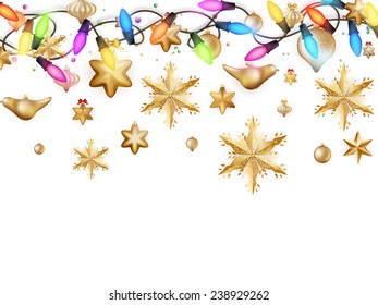 Golden Christmas Decoration. EPS 10 vector file included