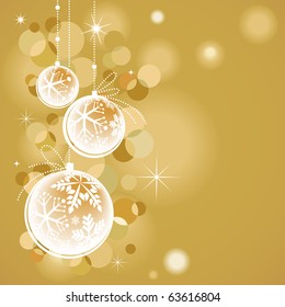 Golden Christmas decorations