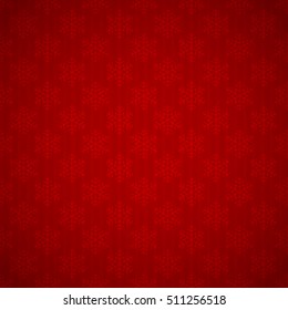 Golden Christmas decorative elements on green and red background, holiday decorations, illustration.