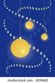 Golden christmas globe illustration