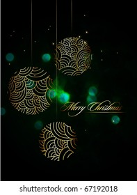 Golden Christmas Globes | EPS10 Vector Greeting