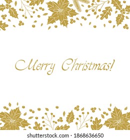 Golden Christmas holiday vector background