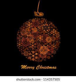 golden Christmas illustration