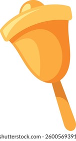 Golden Christmas jingle bell vector illustration