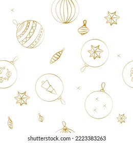 Golden christmas seamless pattern for fabric design. Trendy textile design. Festive banner. Christmas vector. Shiny Trendy texture. Vector ornament pattern. Modern trendy Party invitation design.