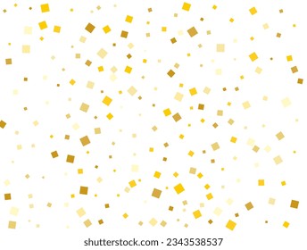 Goldener Weihnachtsplatz Confetti. Vektorgrafik.