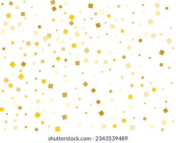 Confetti de la Plaza Dorada de Navidad. Ilustración vectorial.