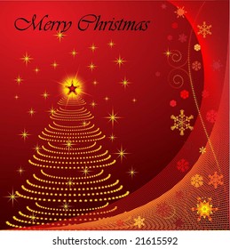 Golden Christmas Tree