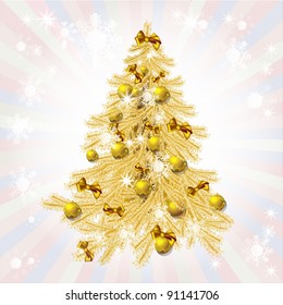 Golden Christmas Tree