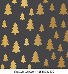 golden christmas tree background- vector illustration