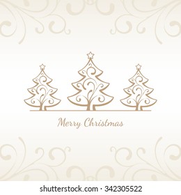 Golden Christmas Trees
