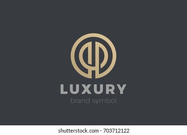 Golden Circle abstract Linear Logo design vector template.
Beauty Fashion Luxury Corporate Logotype. Letter O P icon.