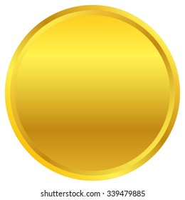 Golden Circle Badge Shape Isolated On Stock Vector (Royalty Free) 339479885