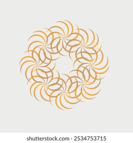 golden circle with beautiful shape, for your decoration.