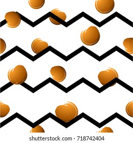 The golden circle. Dotted. Abstract background. Seamless. Vector.