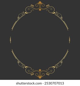 Golden circle. Elegant circle profit. Abstract pattern for graphic element.