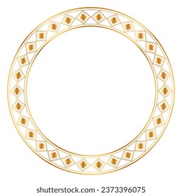Golden circle frame border clipart