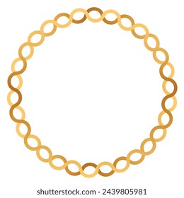 Golden circle frame border clipart