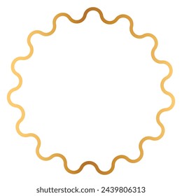 Golden circle frame border clipart
