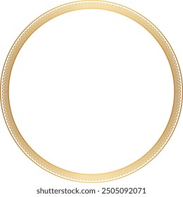 Golden Circle Frame Border Vector	