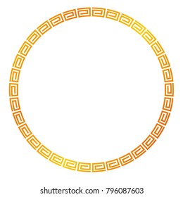 Marco de círculo dorado para certificado, placa Go Xi Fat Cai, Imlek Moment u otra China Relacionado
