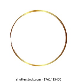 Golden Circle Frame Handdrawn Golden Circle Stock Vector (Royalty Free ...