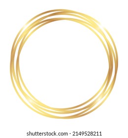 Golden Circle Frame Highlights Isolated On Stock Vector (Royalty Free ...