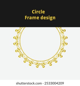 golden circle frame mandala design